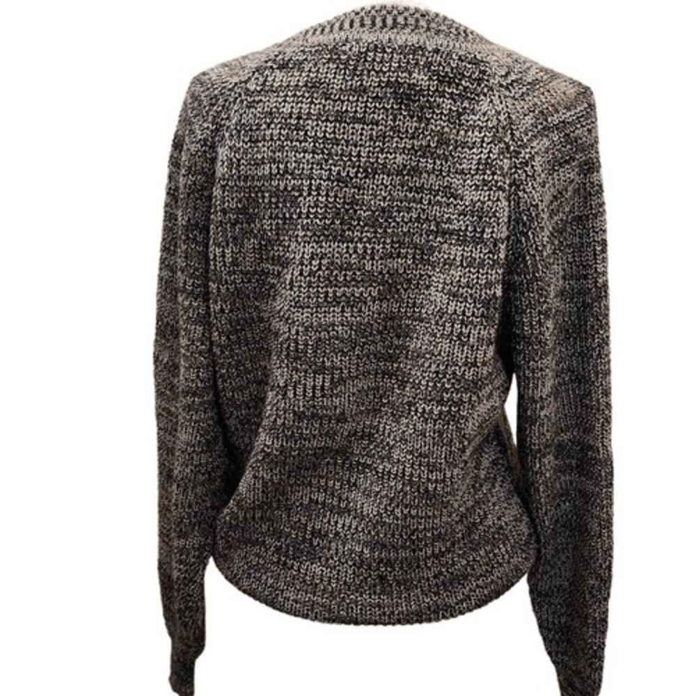 VTG Penn's Landing Women's Ribbed Knit Crewneck Pullover Sweater Black/Brown Lar - Picture 6 of 12